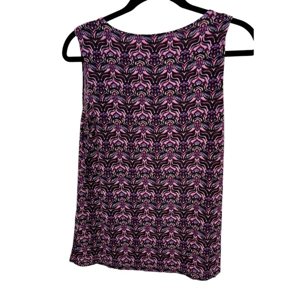 Coldwater Creek Sleeveless Slinky Knit Black Purple Top Size Small - Picture 4 of 4